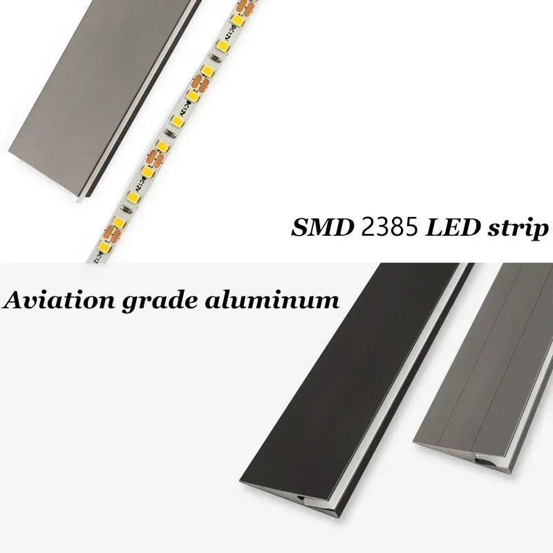 Cold White 100CM LED Wardrobe Lights Black 10pcs