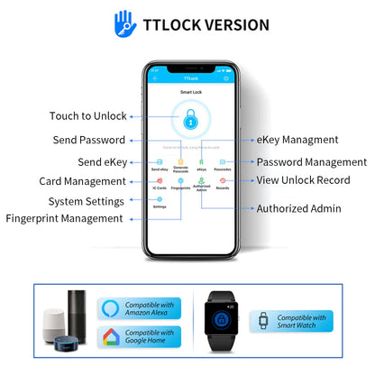 Smart Fingerprint Key Safe Bluetooth TTlock App