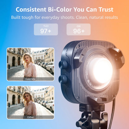 Portable 63W Bi-Color COB Photography Video Light