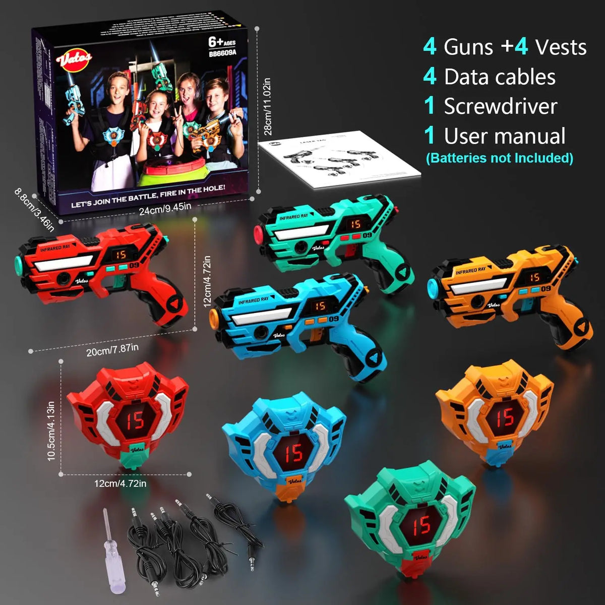 Real-Time Laser Tag Set for Kids Teens & Adults