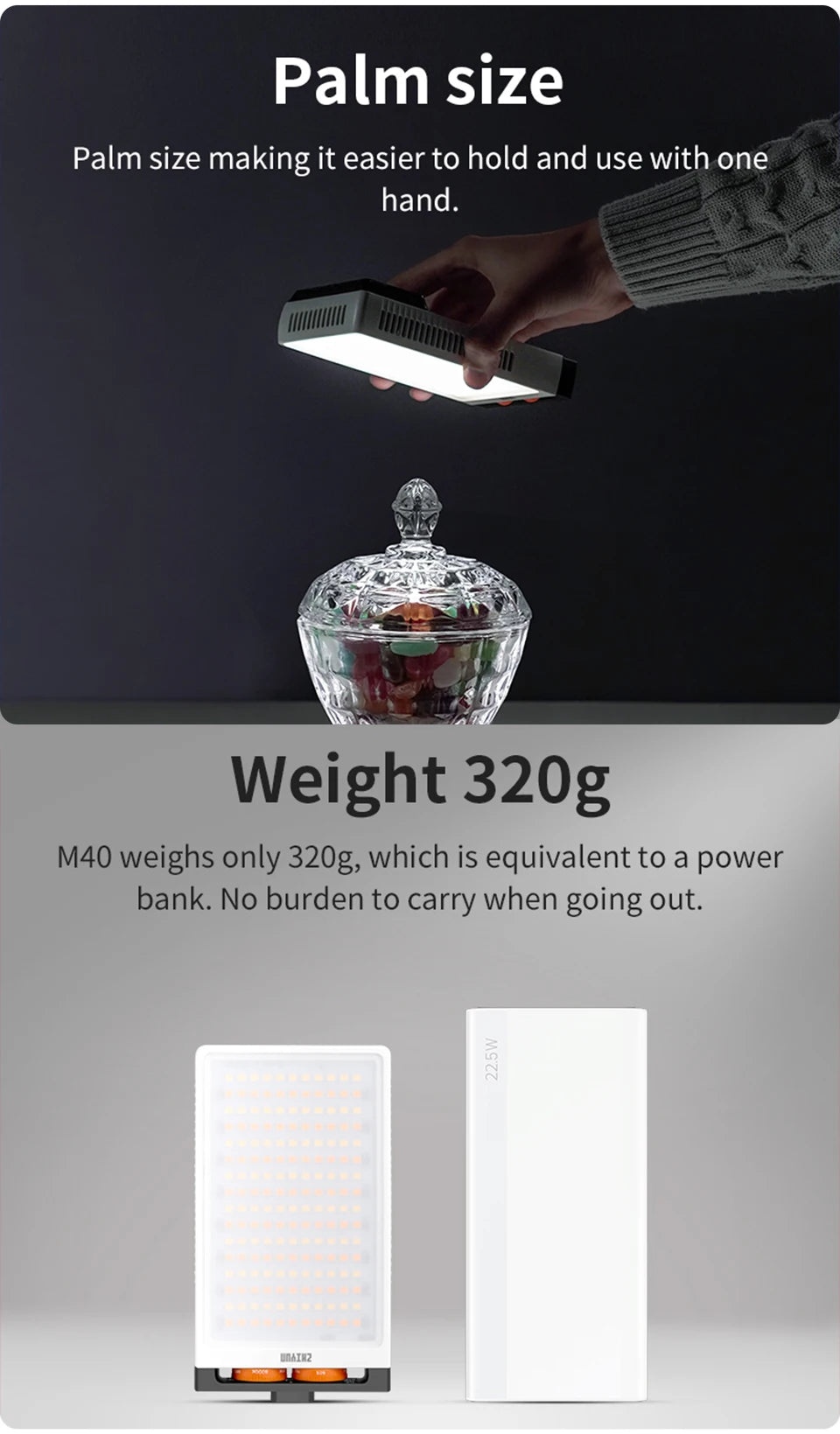 Pocket LED Handheld 40W Photo Video Fill Light