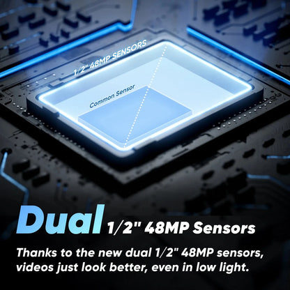 Portable 360 Camera with 48MP Sensor and 4K Mode