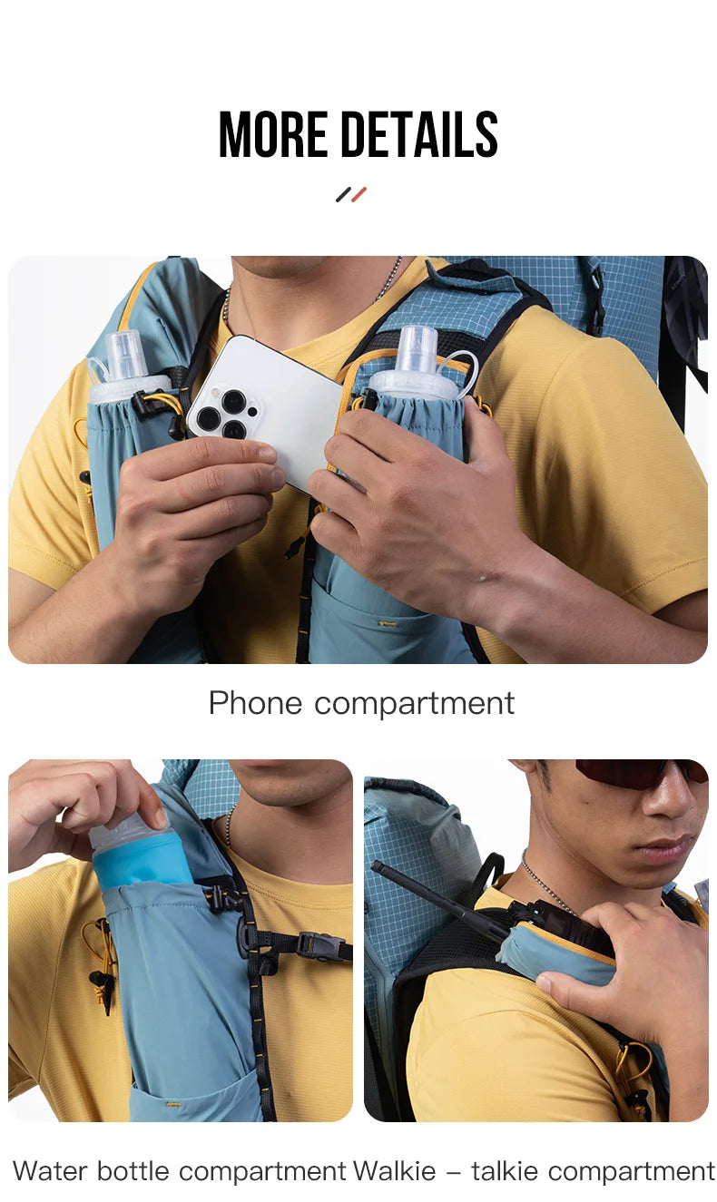 White 30L Lightweight Waterproof Hiking Backpack for Outdoor Adventures