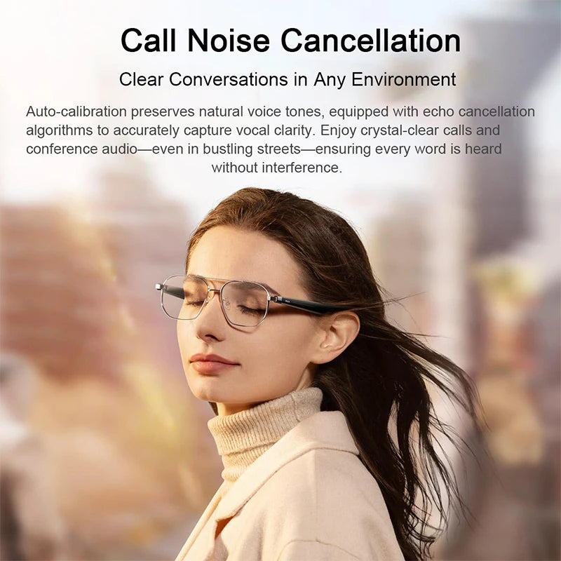 Gradient Grey Smart Audio Glasses with Bluetooth 5.2