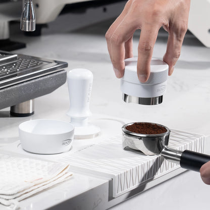 White 53.3mm Espresso Tamper Kit with Six Accessories