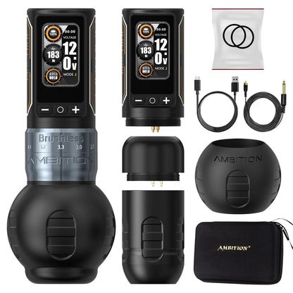 Wireless Tattoo Pen Silver Dual Battery 280