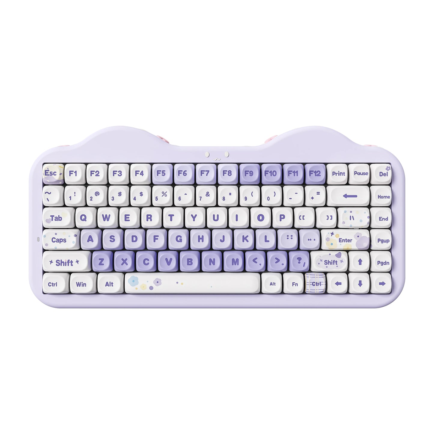 Cute Gasket Mount Mechanical Keyboard Wireless RGB Purple