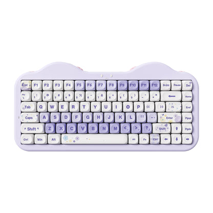 Cute Gasket Mount Mechanical Keyboard Wireless RGB Purple