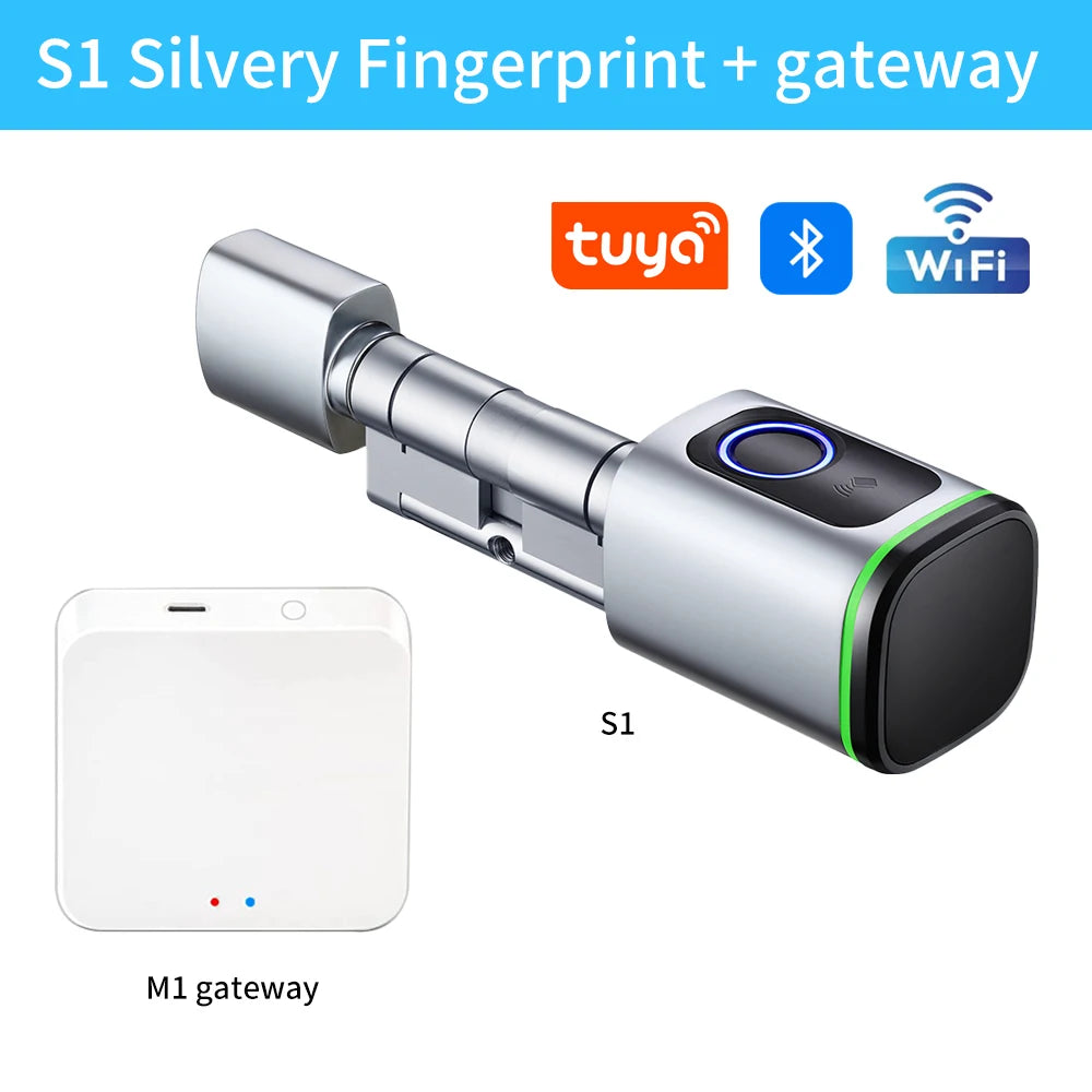Smart Fingerprint Door Lock Cylinder with PIN Bluetooth
