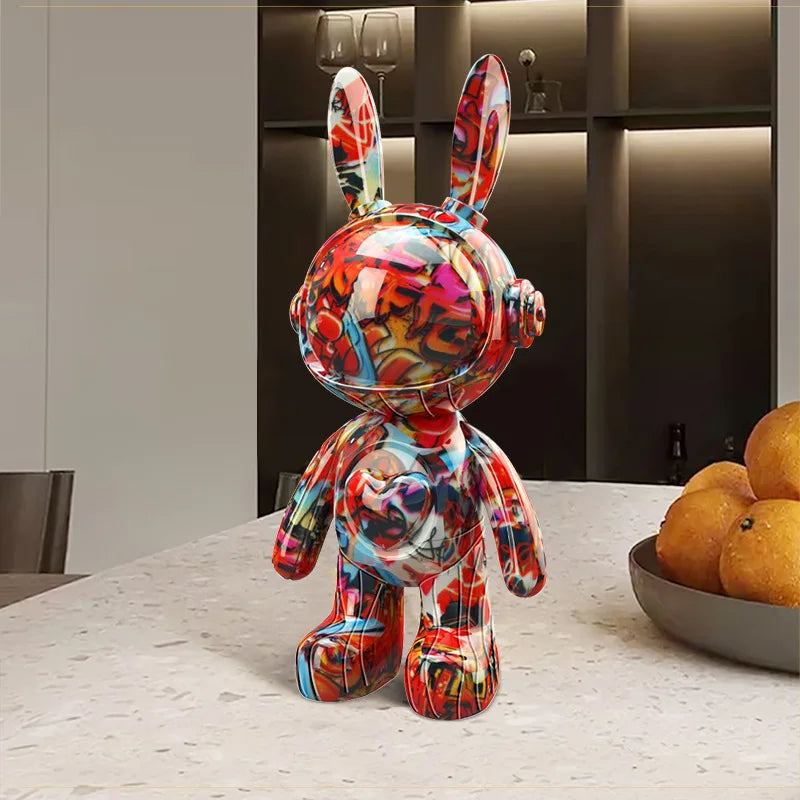 Modern Robot Rabbit Statue Home Decoration