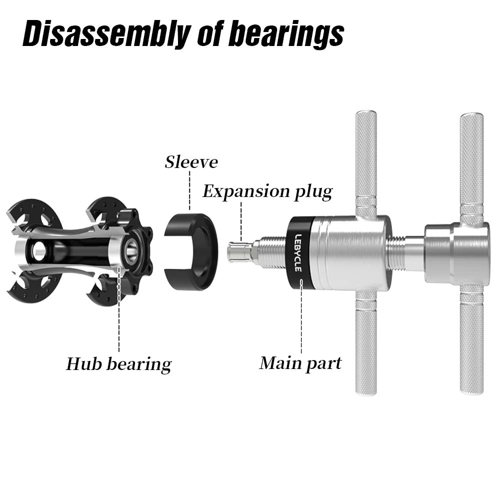 Bicycle Hub Bearing Removal Tool for MTB and Road Bikes