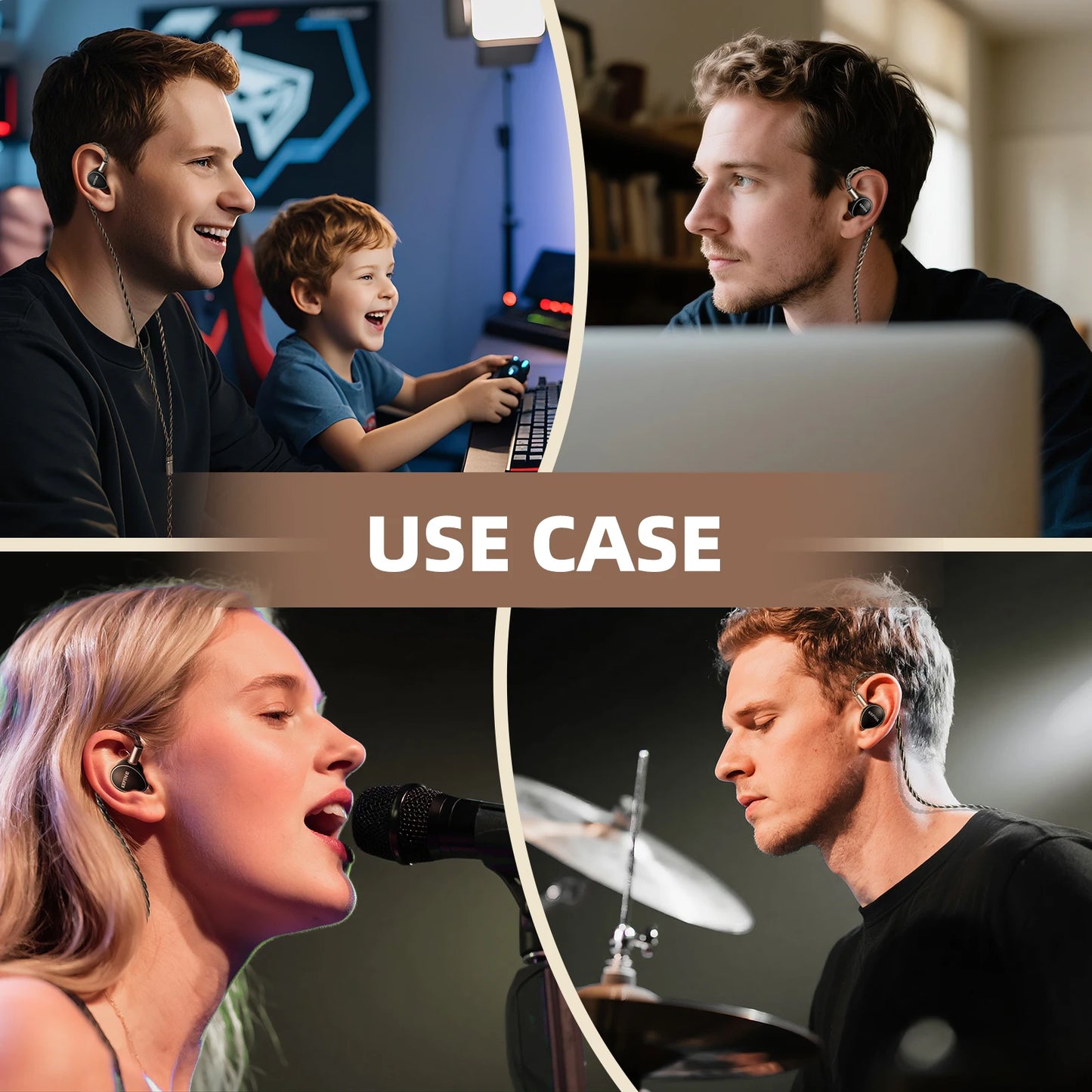 High Resolution Hybrid In-Ear Earphones with Tuning Nozzles