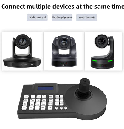4D PTZ Camera Joystick Controller with LCD Screen