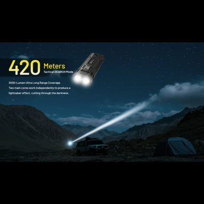 Rechargeable EDC37 Flashlight 18W 8000mAh Long Run Torch