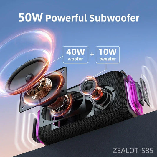 Rechargeable 50W 3D Portable Bluetooth Speaker for Outdoors