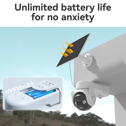 Smart 5MP Outdoor PTZ Security Camera with Solar Panel