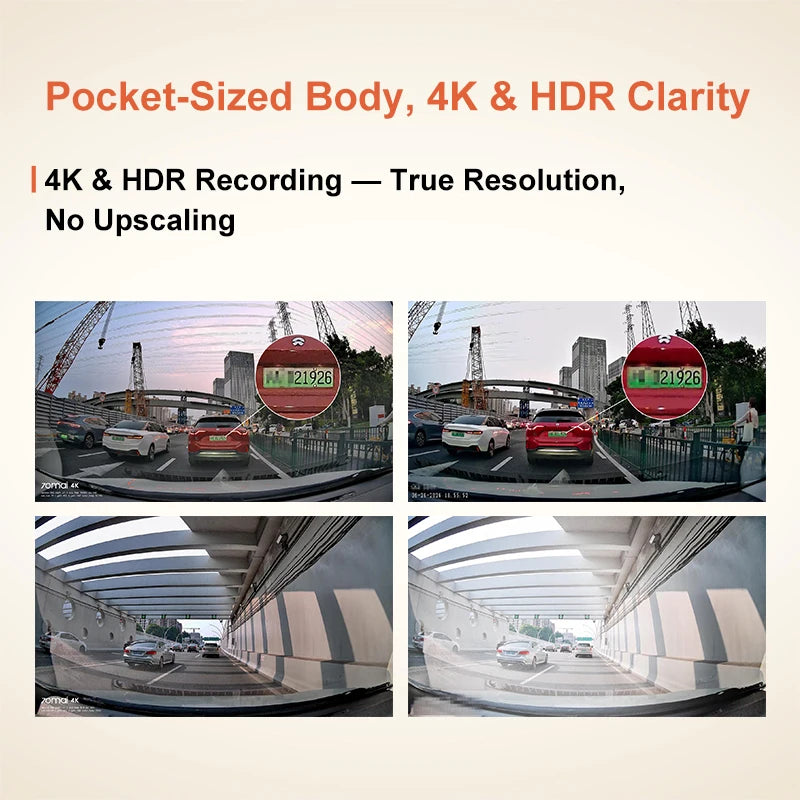 4K Dash Cam with Voice Control 24H Parking Mode
