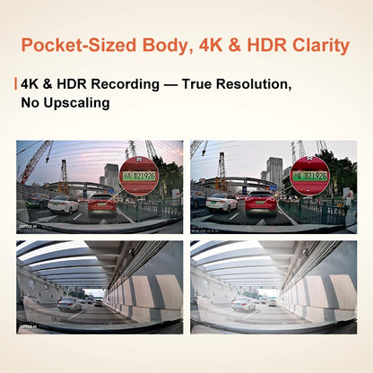 4K Dash Cam with Voice Control 24H Parking Mode