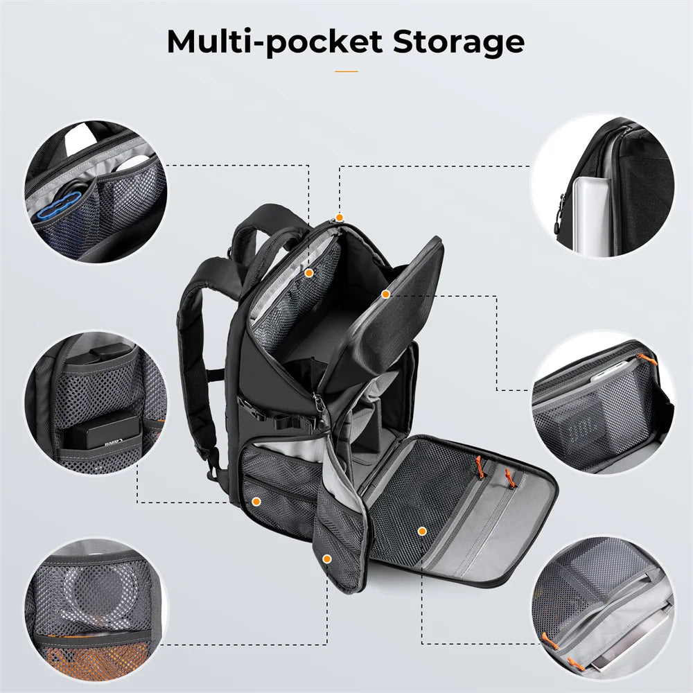 20L Waterproof Camera Backpack with HardShell Front