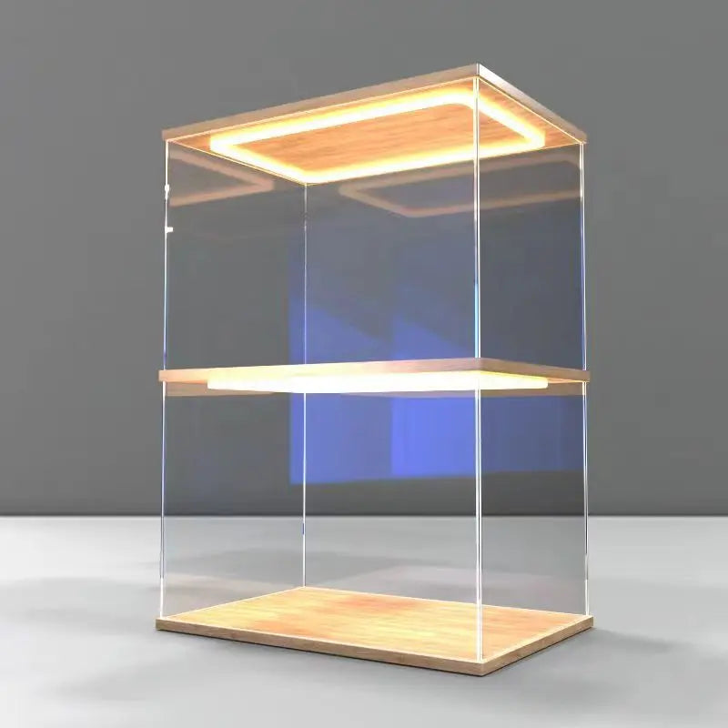 Acrylic Display Case 35x25cm with LED Ring Light