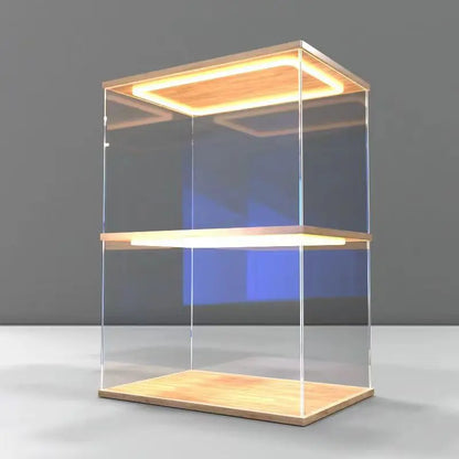 Acrylic Display Case 35x25cm with LED Ring Light