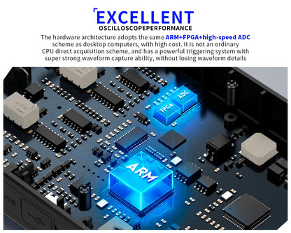 Compact Digital Oscilloscope 50MHz Bandwidth Handheld Design