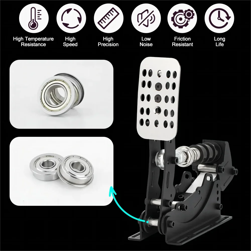 Adjustable Pressure Pedal Set for PC Racing Simulators