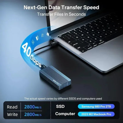Active Cooled 40Gbps USB4 NVMe Enclosure with Fan