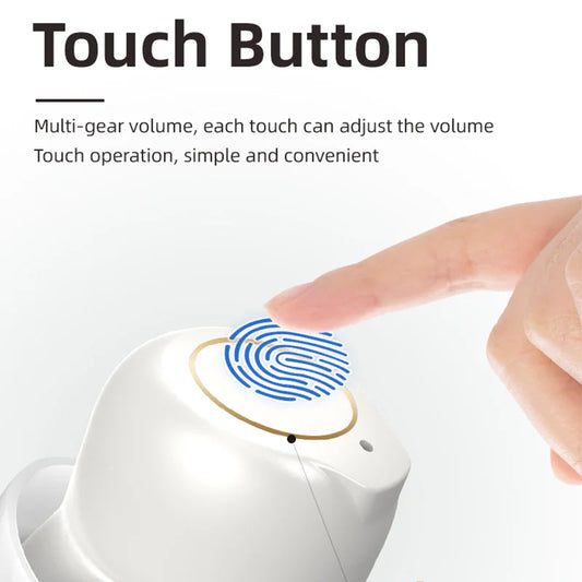 White Mini Magnetic Hearing Amplifier for Seniors