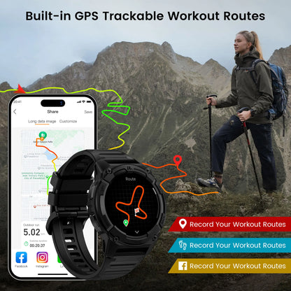 Heart Rate & Bluetooth Black GPS Smartwatch