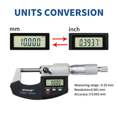Digital Micrometer 75-100mm Electronic Outside Measuring Tool