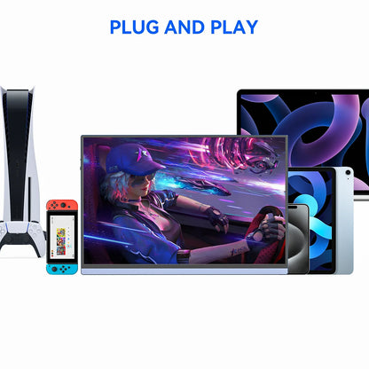 16" Portable Gaming Monitor 1200P IPS Blue