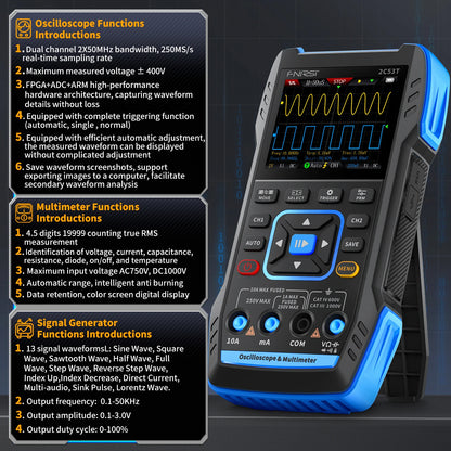 3in1 Digital Oscilloscope Multimeter Signal Generator 50MHz