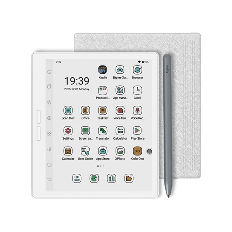 Smart 7 Inch Front Light eBook Reader White Case