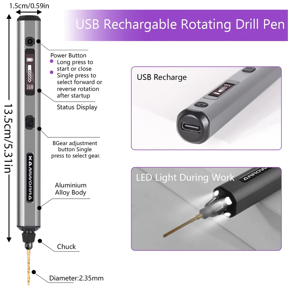 Portable Electric Hand Drill with Benchtop Stand for Home Projects