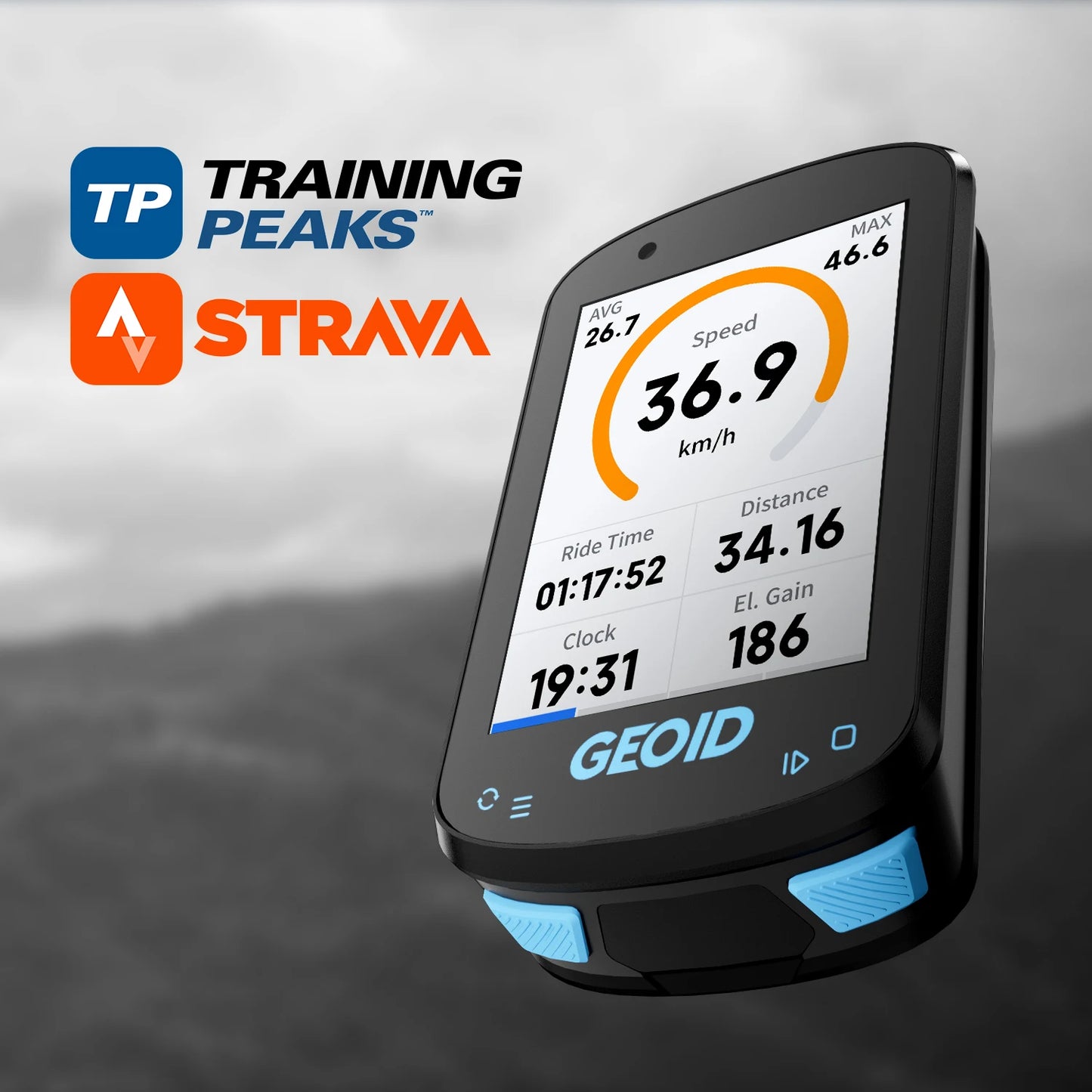 GPS Bike Computer Set with Navigation Color Screen and WiFi