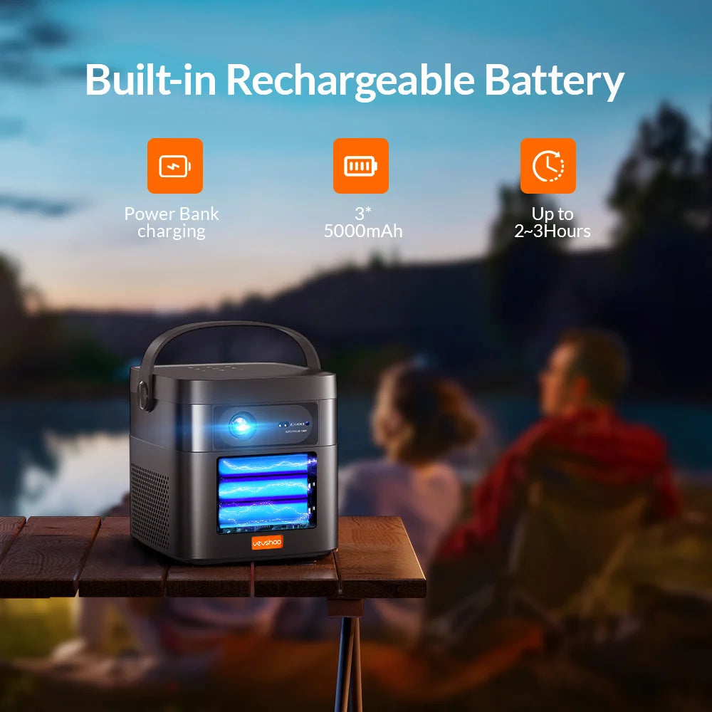 Smart Portable DLP Projector 400 ANSI 3D WiFi