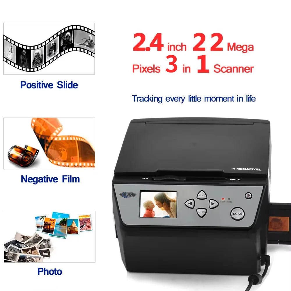 22MP Film & Photo Scanner with 16GB SD Card