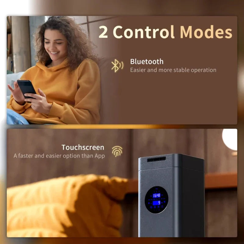 Titanium Gray Bluetooth Essential Oil Diffuser for Large Rooms