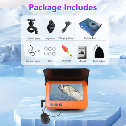 4.3 Inch Underwater Fishing Camera 15m Cable Video Recorder