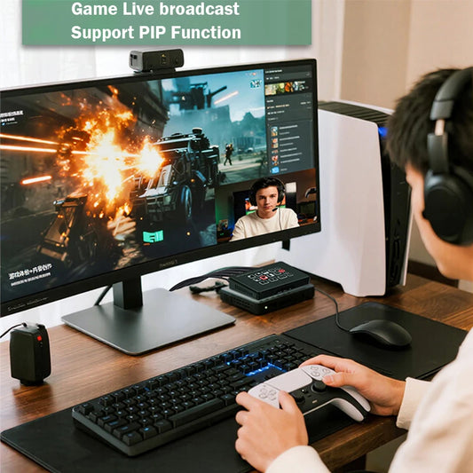 1080p HDMI Video Mixer 2 Input 2 Output USB-C Recording