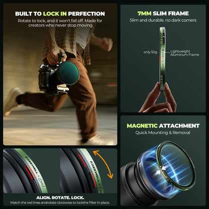 77mm Cine Pro Variable ND CPL Filter Kit with Glow Mist