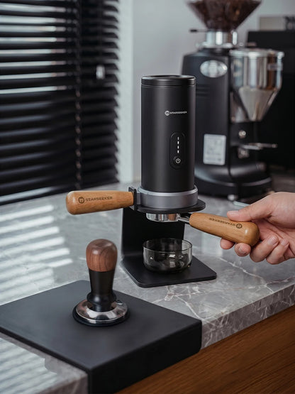 Portable Heated Espresso Coffee Maker with Bottomless Portafilter