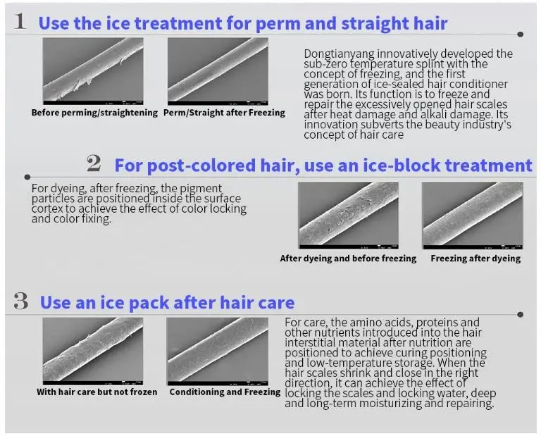 Ice Cold Hair Straightener Flat Iron Frozen Therapy