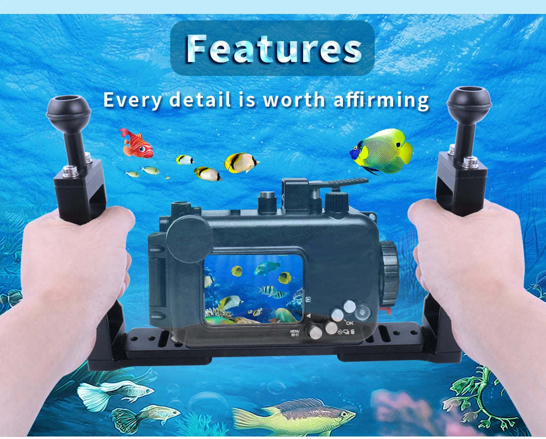 Diving Camera Tray Stabilizer Rig with Dual Handles