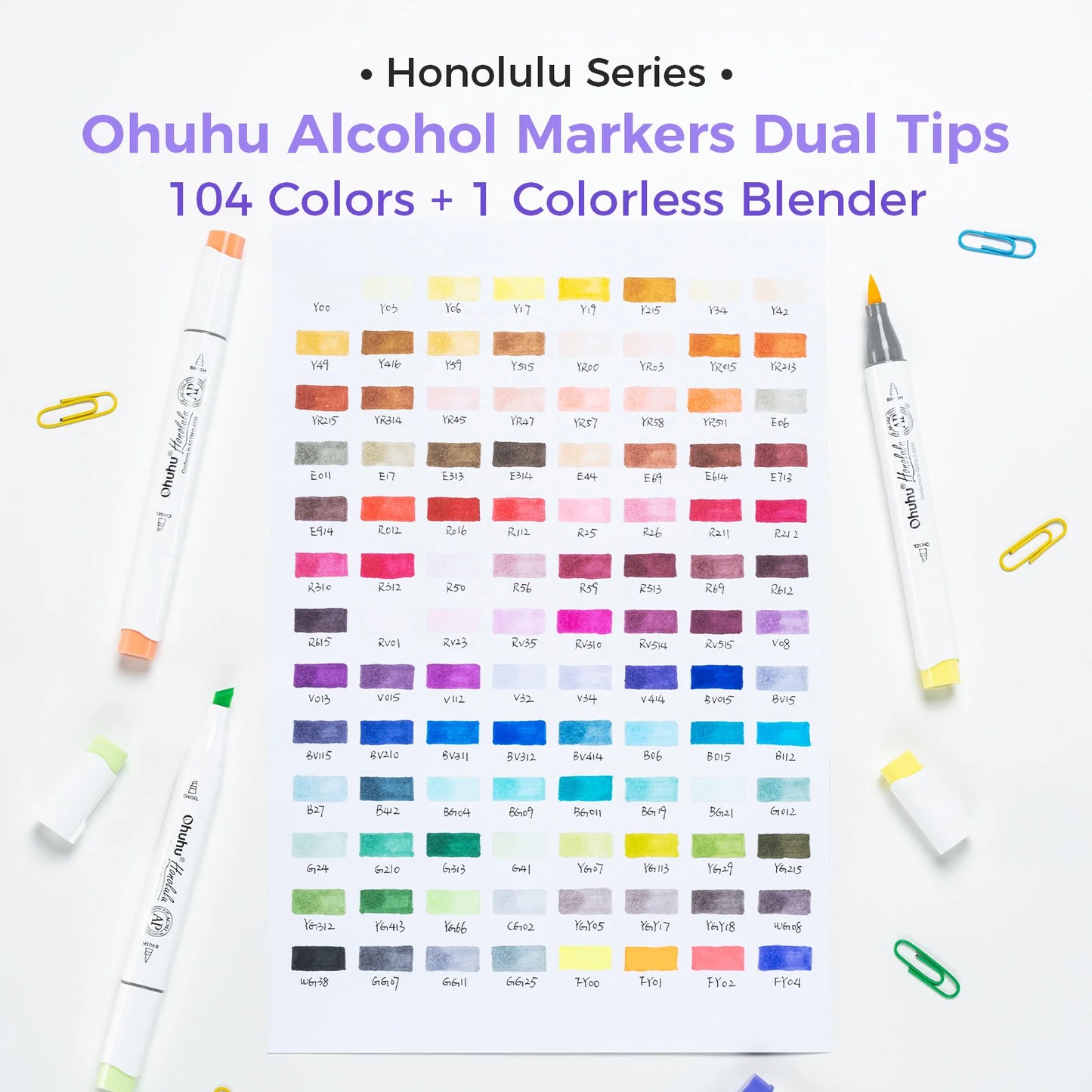 104 Colour Fine Tip Alcohol Art Marker Set