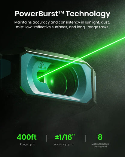 120M Laser Distance Meter with Bluetooth and Green Laser