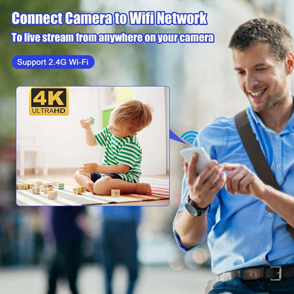 WiFi Security Square Clock Camera with Hidden Camera