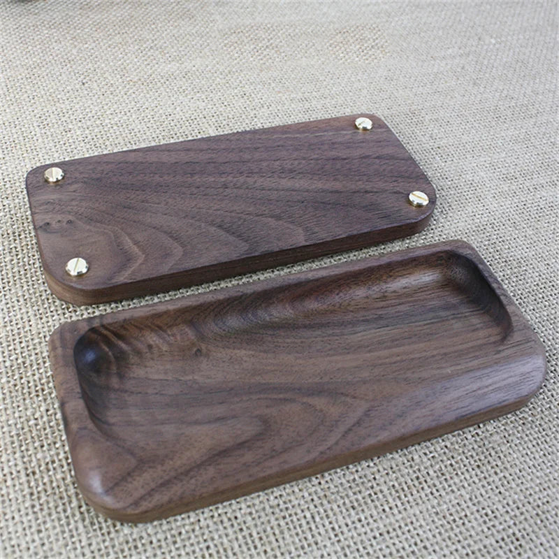Black Walnut Solid Wood Clock Base Stand