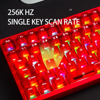 White Compact 8K RGB Mechanical Keyboard with Magnetic Switch Precision